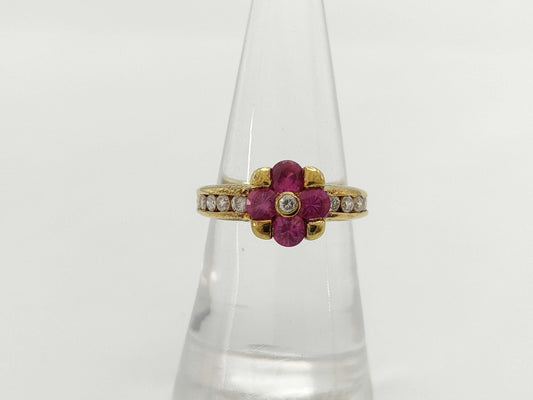 PS0.61ct D0.30ct K18 5.2g Ring