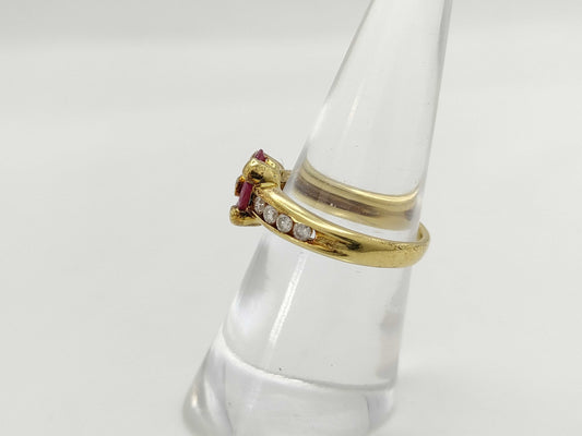 PS0.61ct D0.30ct K18 5.2g Ring