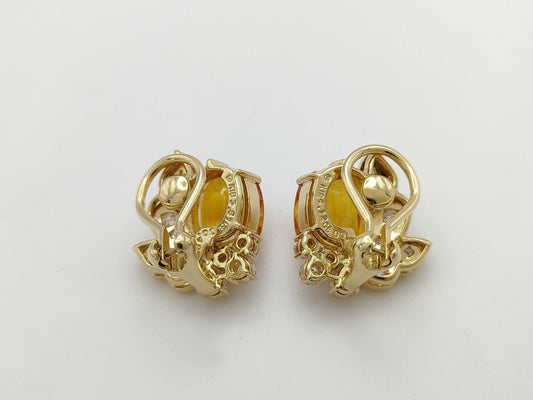 MIKIMOTO GS4.12Ct GS3.81Ct D0.42Ct D0.42Ct K18 12.5g Earrings