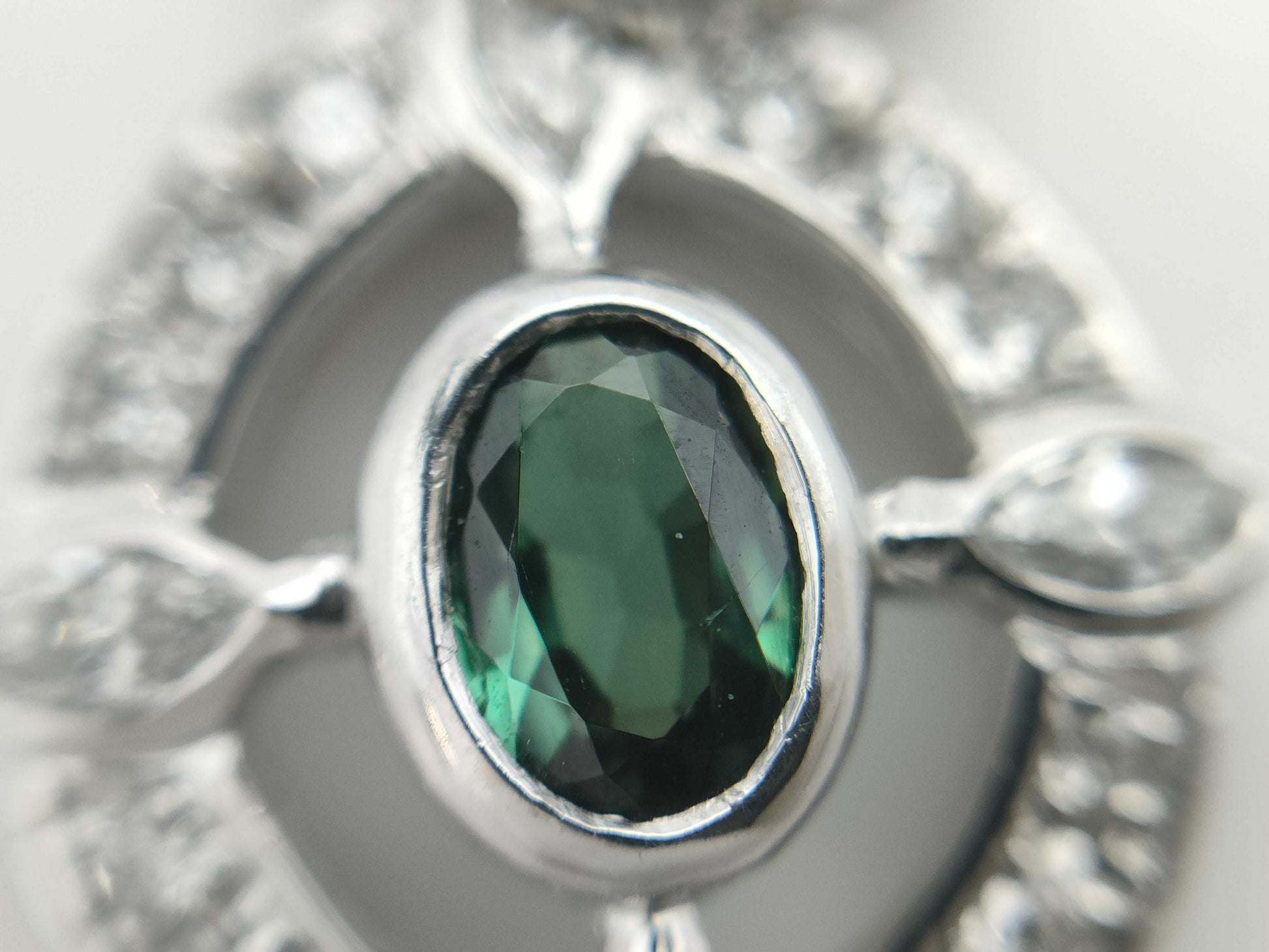 AX0.40ct D0.30ct PT900 3.9g Pendant Top