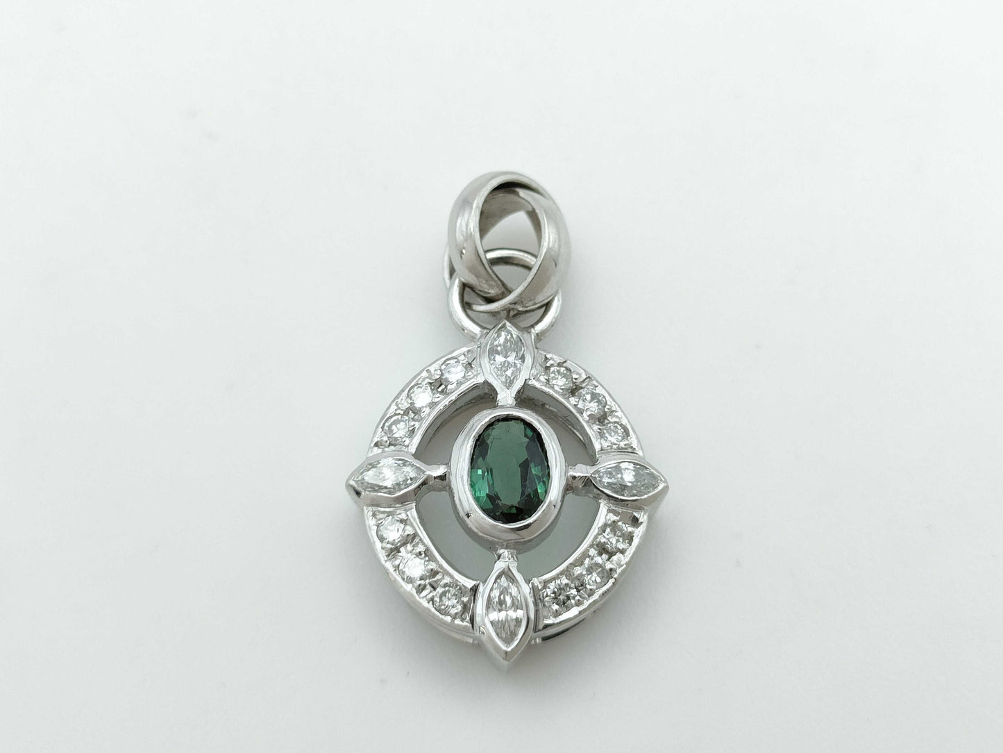 AX0.40ct D0.30ct PT900 3.9g Pendant Top