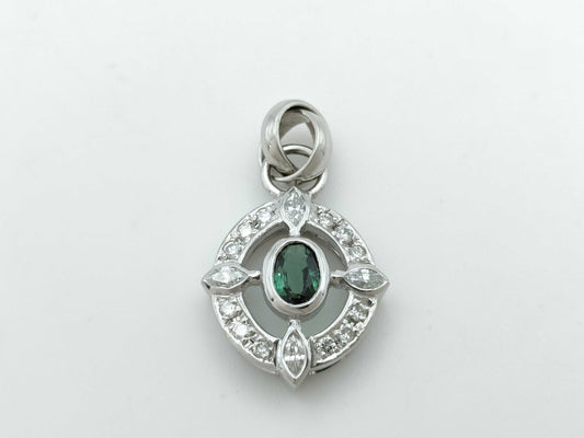 AX0.40ct D0.30ct PT900 3.9g Pendant Top