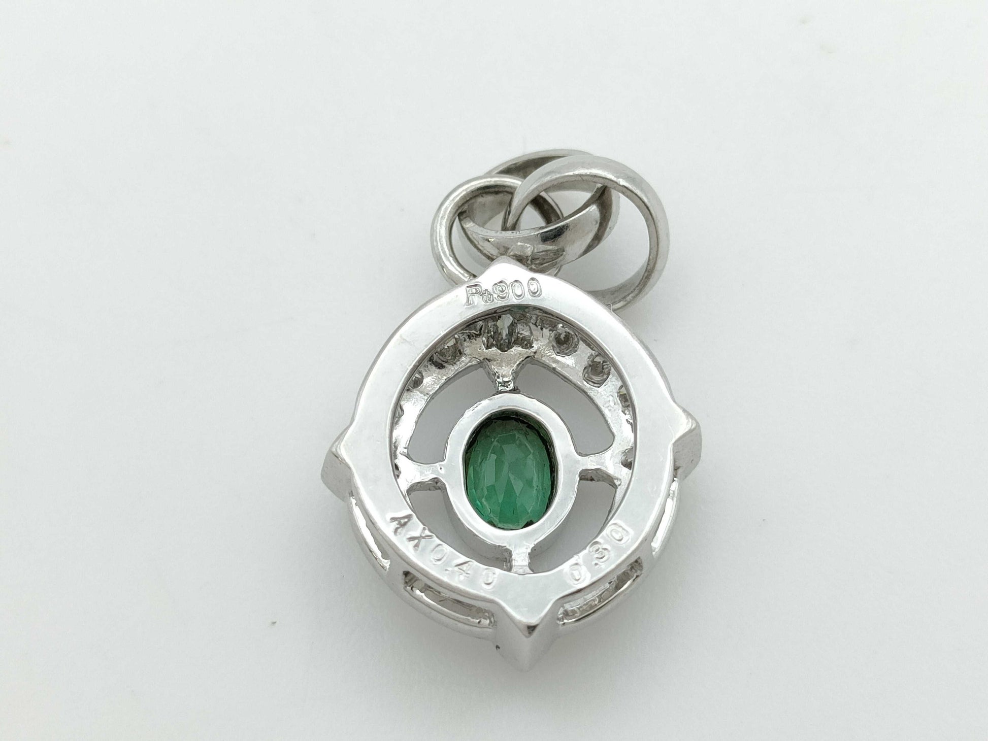 AX0.40ct D0.30ct PT900 3.9g Pendant Top