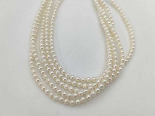 MIKIMOTO Mikimoto Akoya Baby Pearl 3.0-3.5mm 5-Strand K14WG 34.1g Necklace