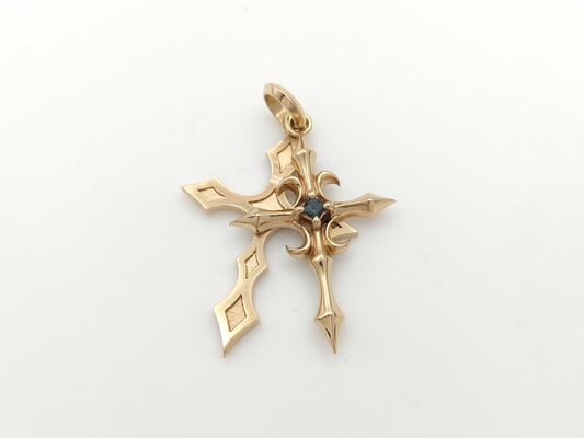 AX0.219ct K18 13.4g Pendant Top