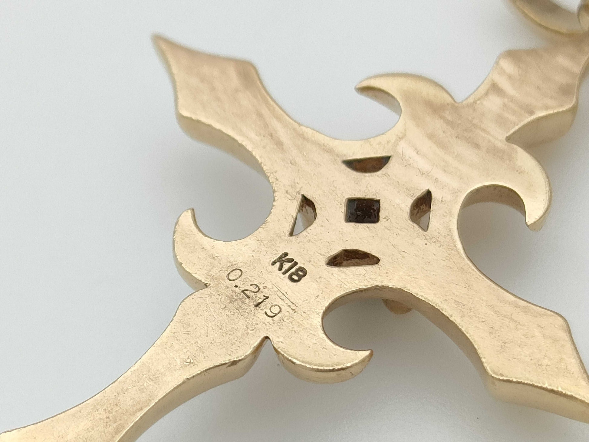 AX0.219ct K18 13.4g Pendant Top