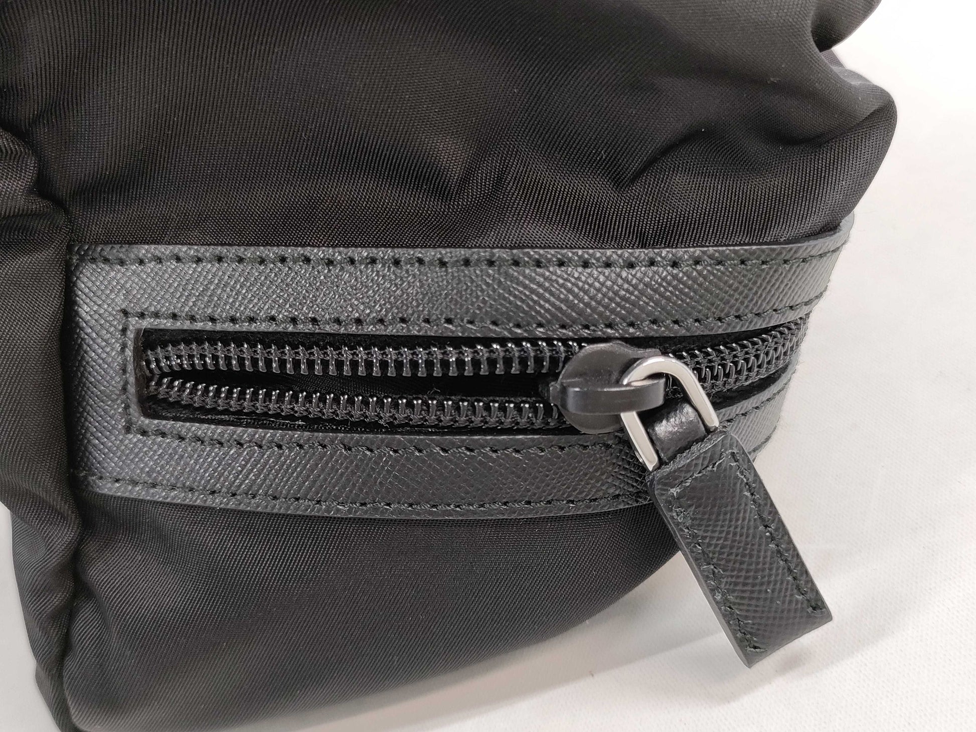 PRADA Tessuto Nylon and Saffiano Leather Pouch