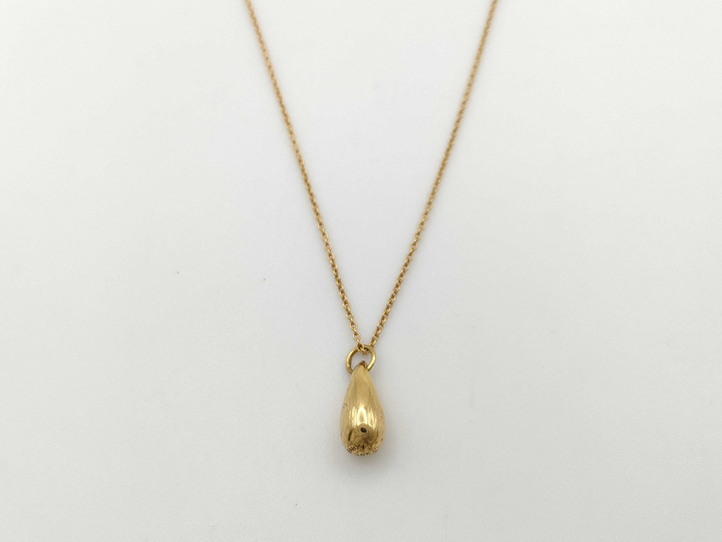 Tiffany&Co. Teardrop YG 18K 4.7g Necklace