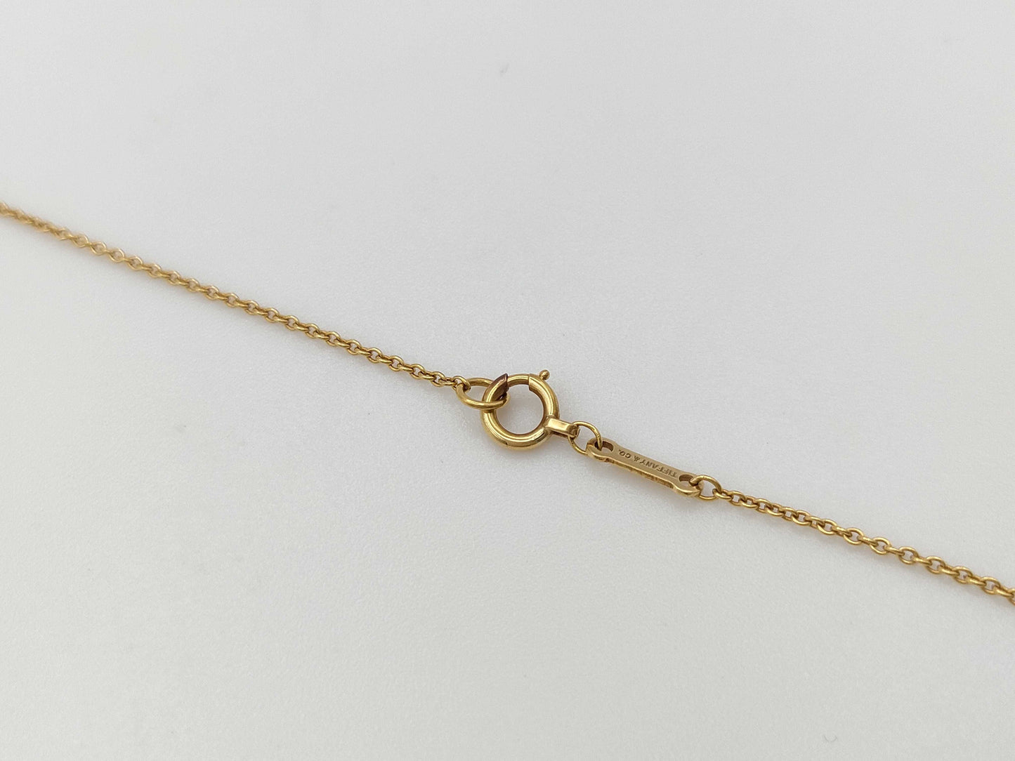 Tiffany&Co. Teardrop YG 18K 4.7g Necklace