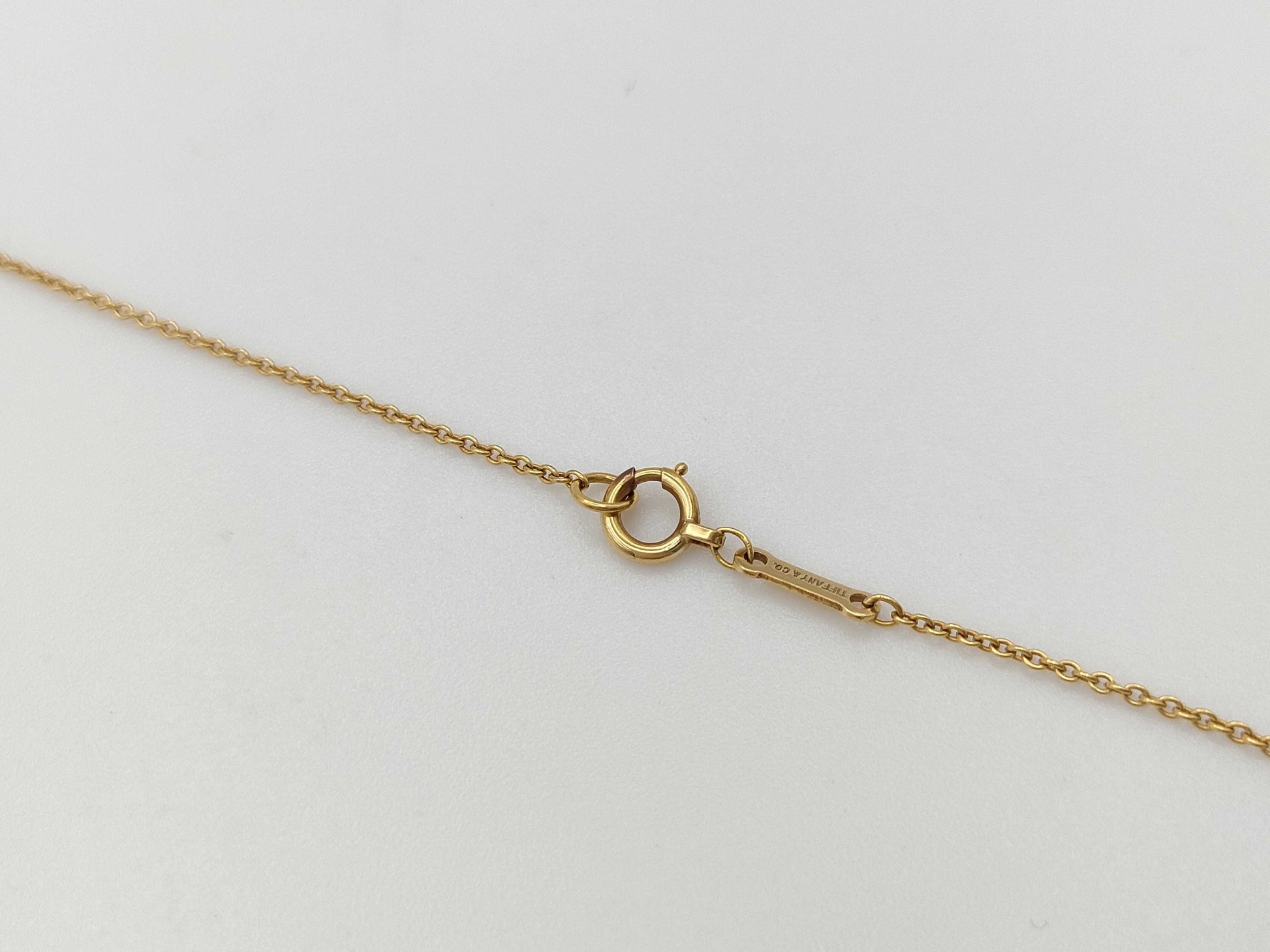Tiffany&Co. Teardrop YG 18K 4.7g Necklace