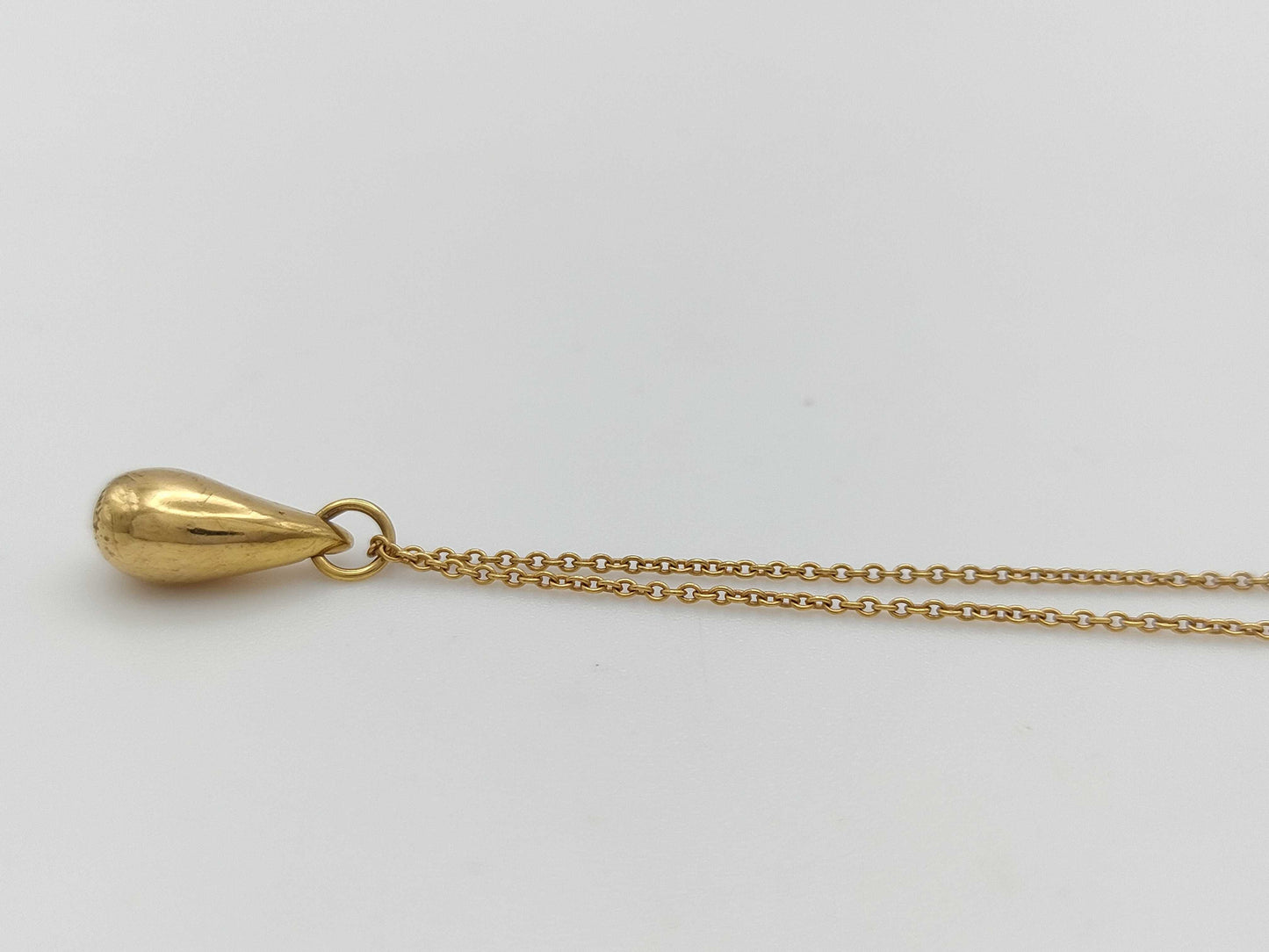 Tiffany&Co. Teardrop YG 18K 4.7g Necklace