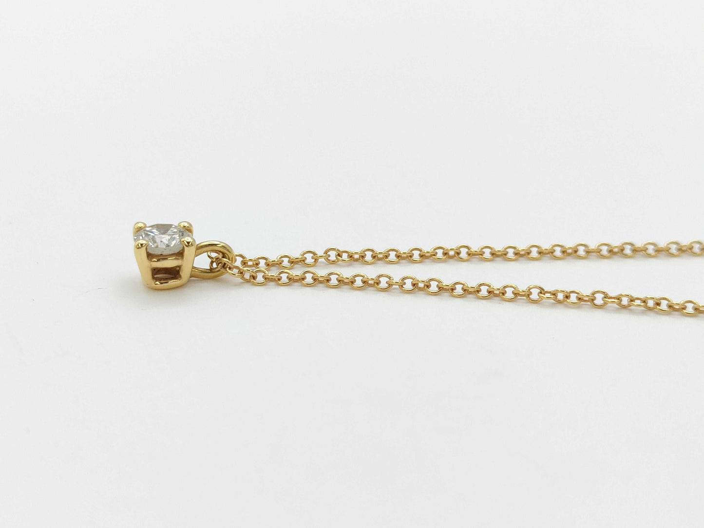 Tiffany & Co. Solitaire 1PD AU750 1.6g Necklace