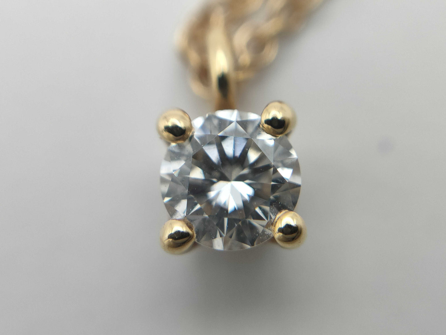 Tiffany & Co. Solitaire 1PD AU750 1.6g Necklace
