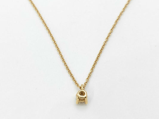 Tiffany & Co. Solitaire 1PD AU750 1.6g Necklace