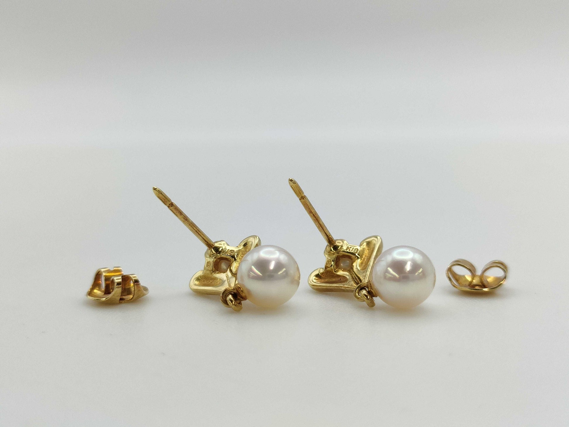 MIKIMOTO Pearl Diameter Approx. 4.3mm-6.6mm K18 3.4g Earrings