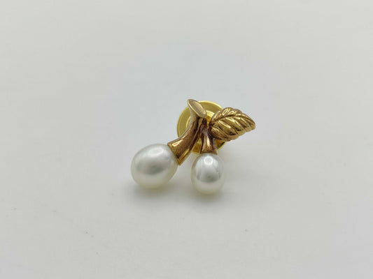 MIKIMOTO Pearl Diameter Approx. 5.9mm-7.9mm K18 3.4g Tie Pin Cuffs