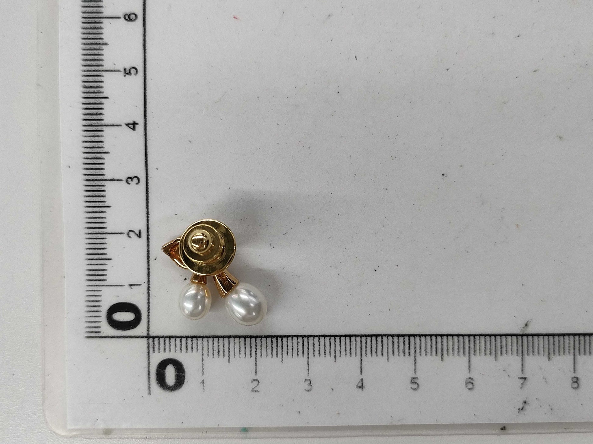 MIKIMOTO Pearl Diameter Approx. 5.9mm-7.9mm K18 3.4g Tie Pin Cuffs
