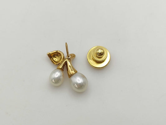 MIKIMOTO Pearl Diameter Approx. 5.9mm-7.9mm K18 3.4g Tie Pin Cuffs