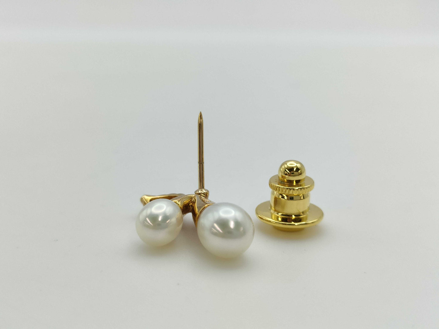 MIKIMOTO Pearl Diameter Approx. 5.9mm-7.9mm K18 3.4g Tie Pin Cuffs