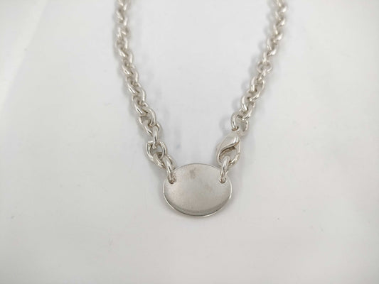 Tiffany & Co. Tiffany Necklace Return to Tiffany Oval Tag 925 Engraved Necklace