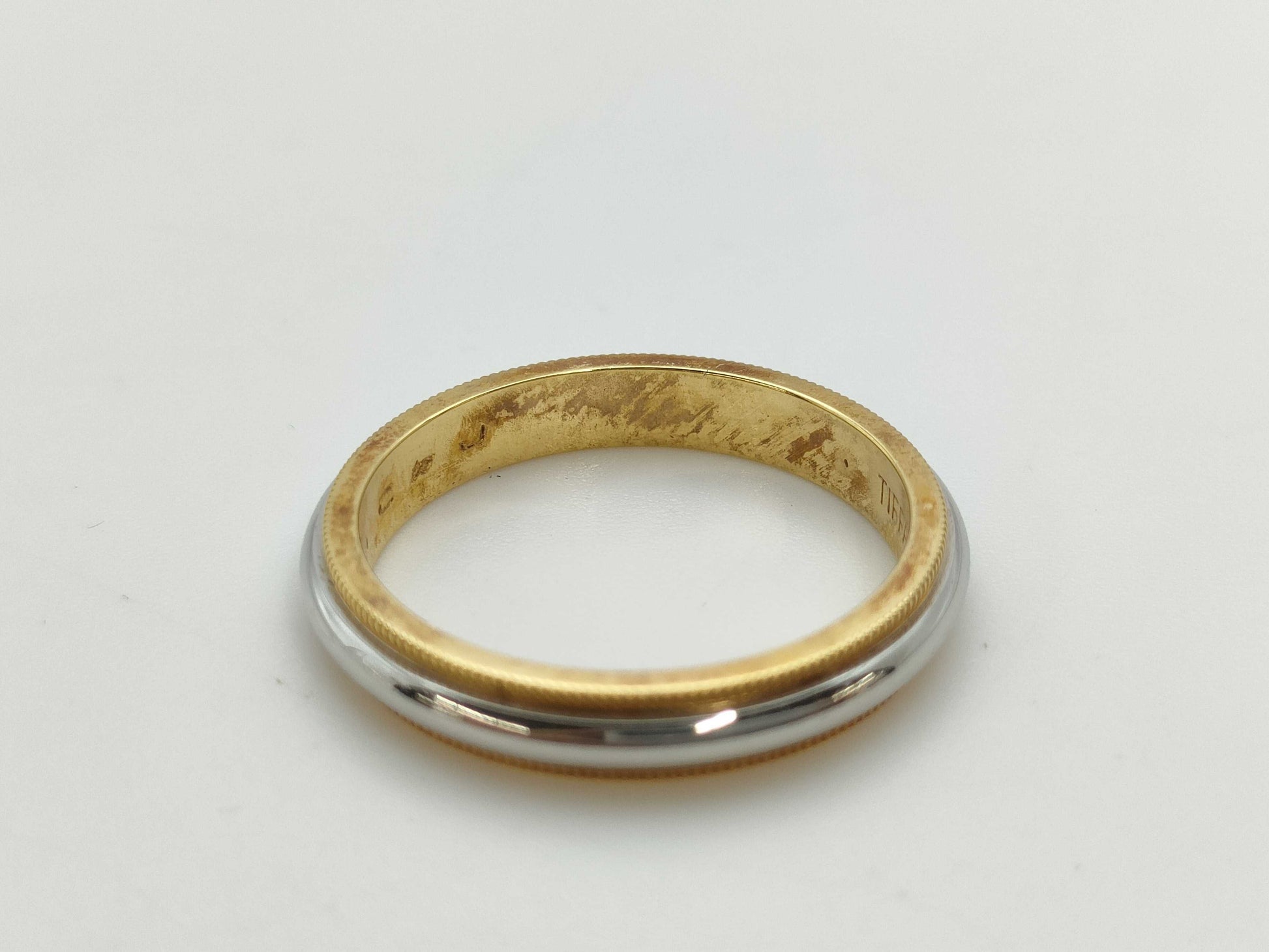 Tiffany & Co. Millgrain 750/PT950 6.6g Ring