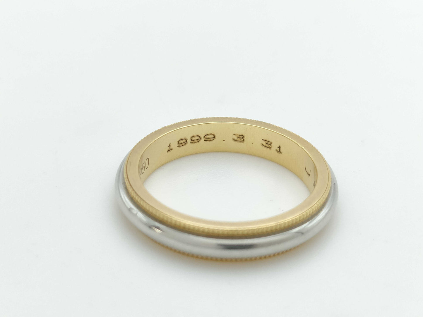 Tiffany & Co. Milgrain PT950/750 5.6g Ring