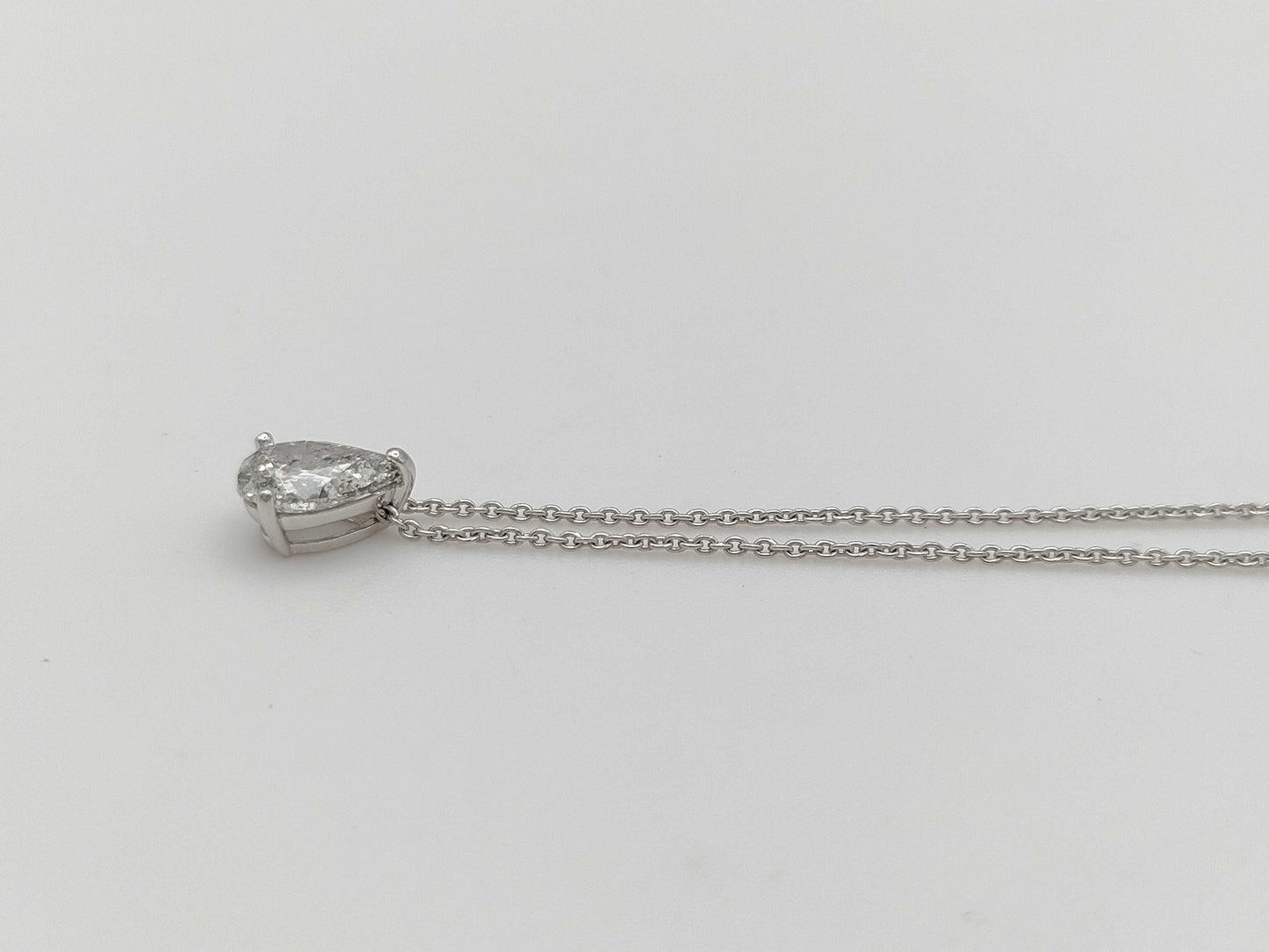 D1.014ct K18WG 2.4g Necklace