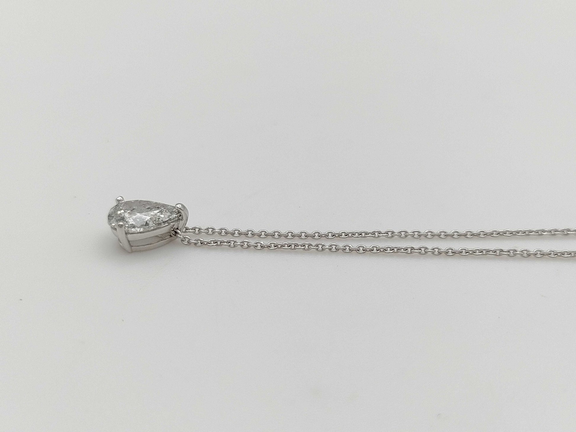 D1.014ct K18WG 2.4g Necklace