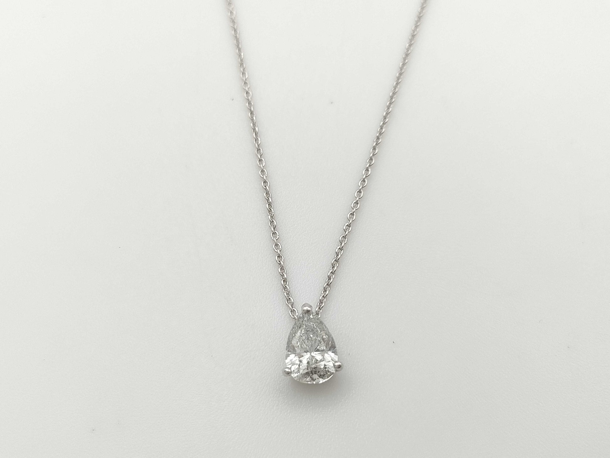 D1.014ct K18WG 2.4g Necklace