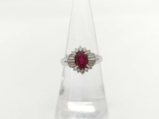 R1.17ct D.043ct PT900 6.0g Ring