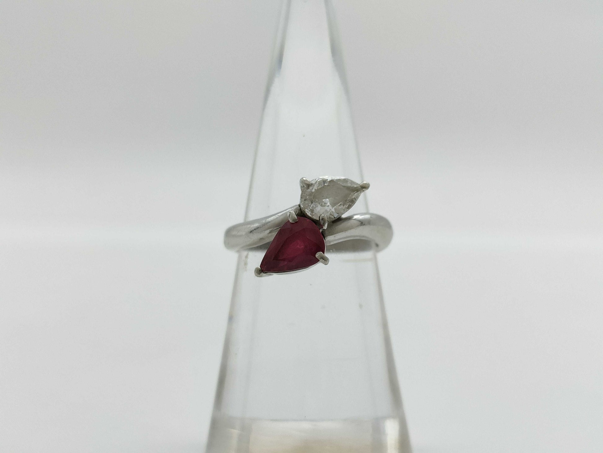 R1.04ct D0.50ct PT900 6.4g Ring