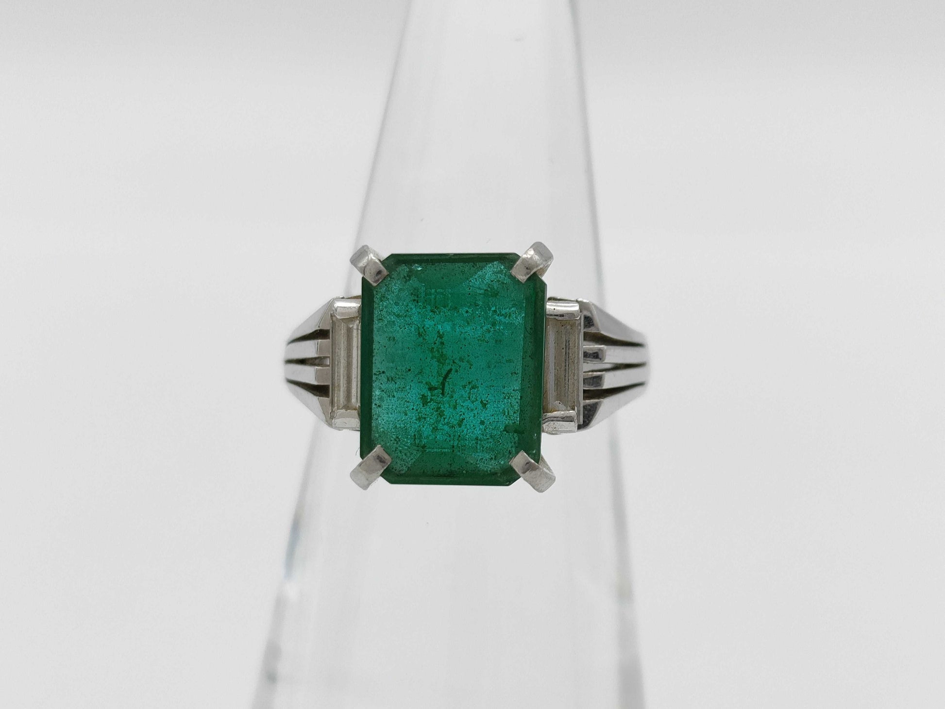 E1.91ct D0.37ct PT900 7.9g Ring
