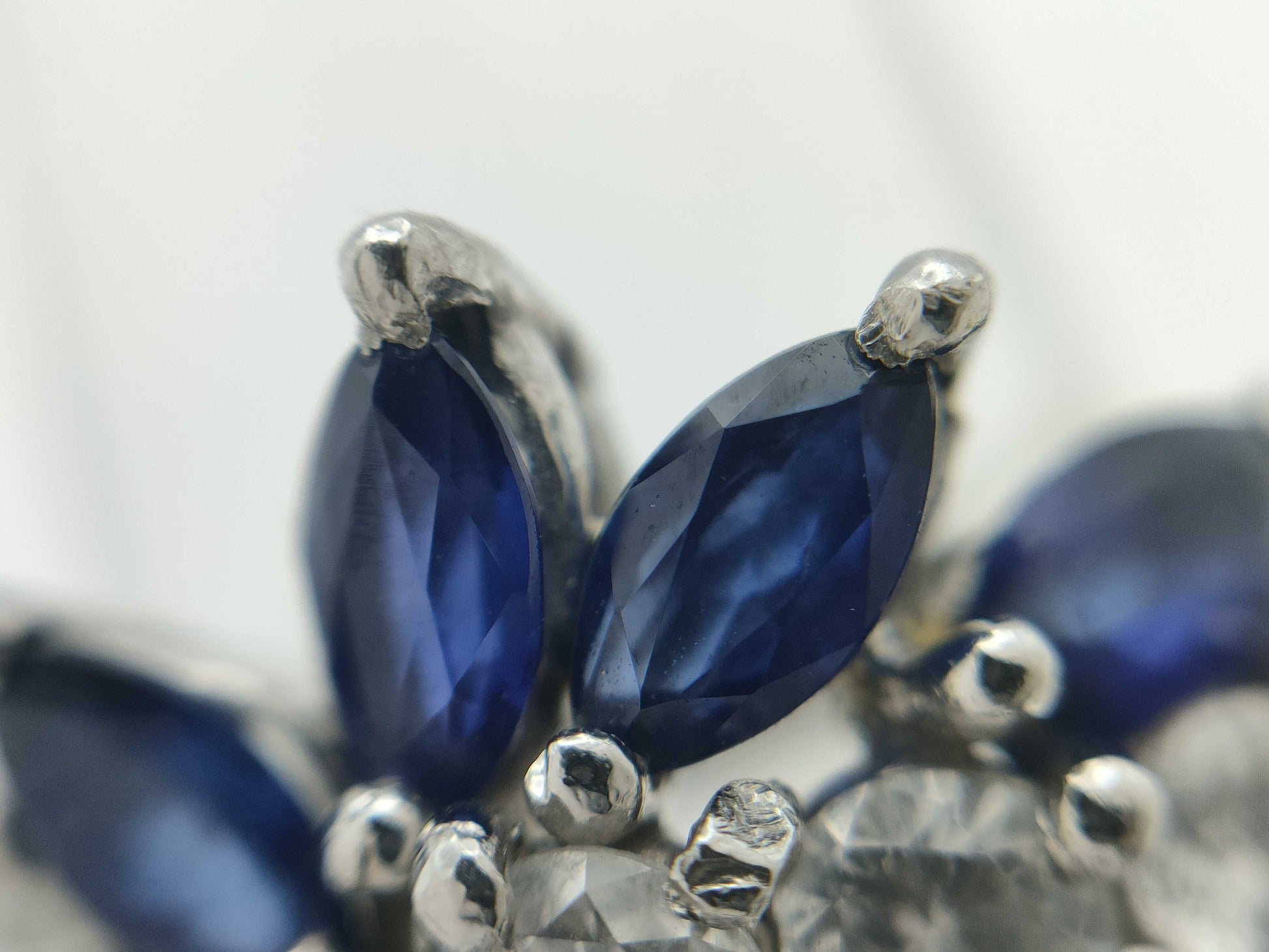 Sapphire Diamond PT900 5.0g Ring