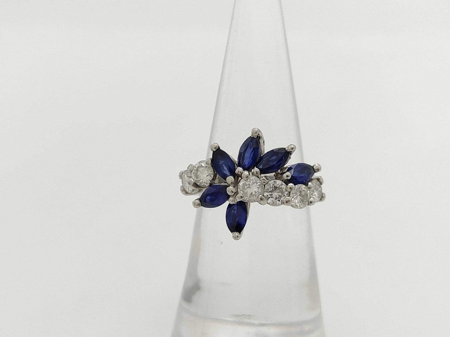 Sapphire Diamond PT900 5.0g Ring