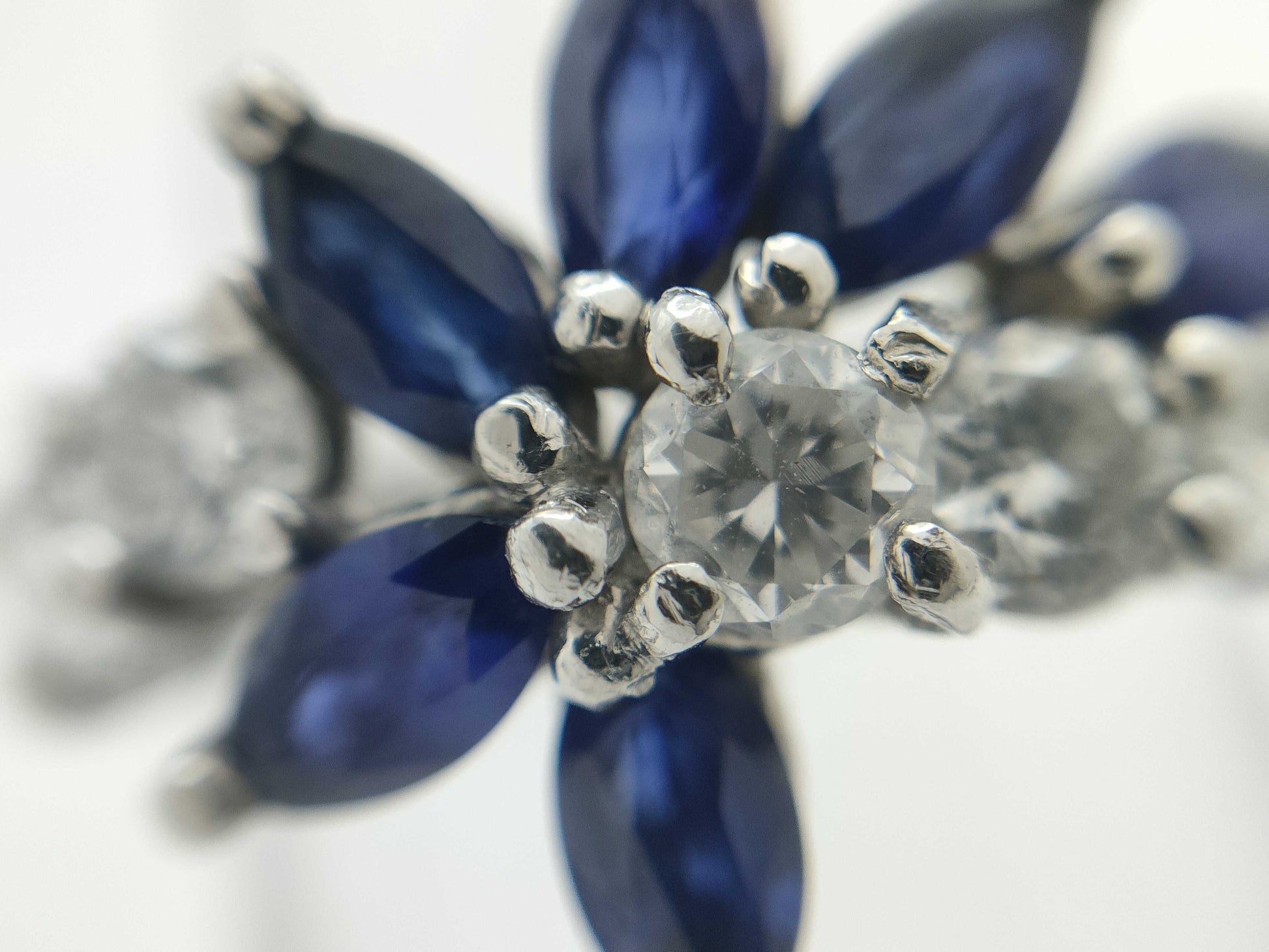 Sapphire Diamond PT900 5.0g Ring