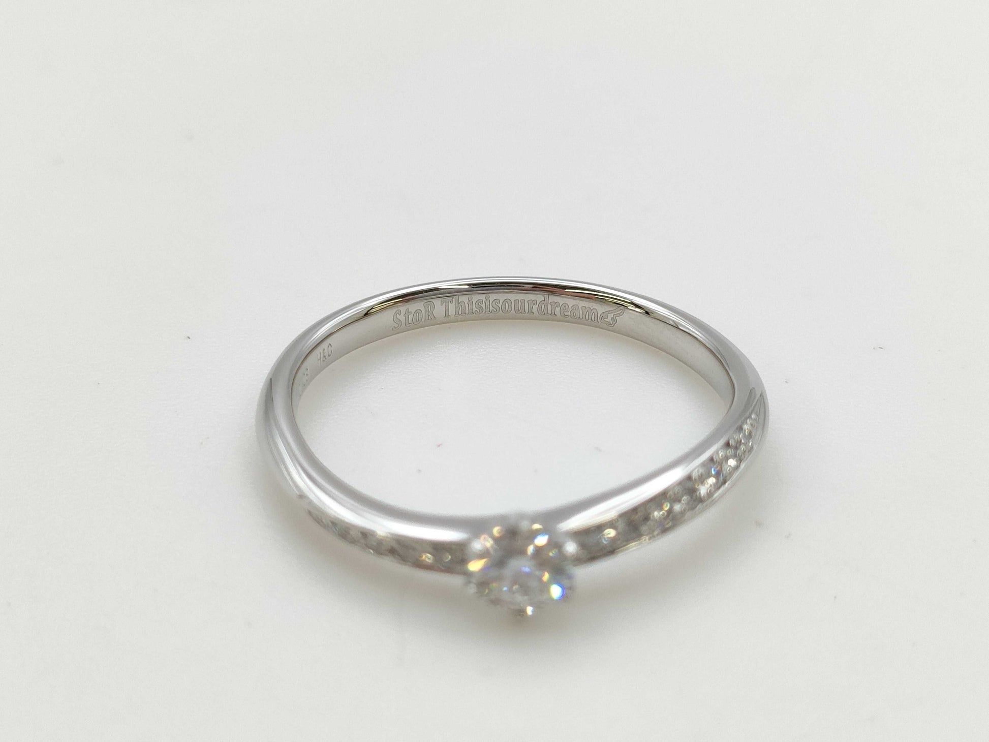 Disney D0.20ct FD0.08ct PT950 3.4g Ring