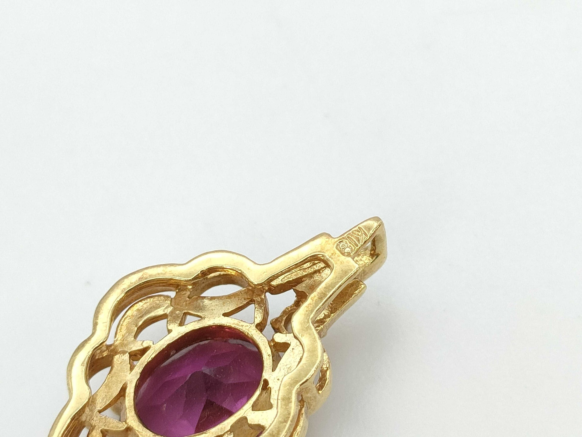 Tourmaline Diamond K18 1.6g Pendant Top