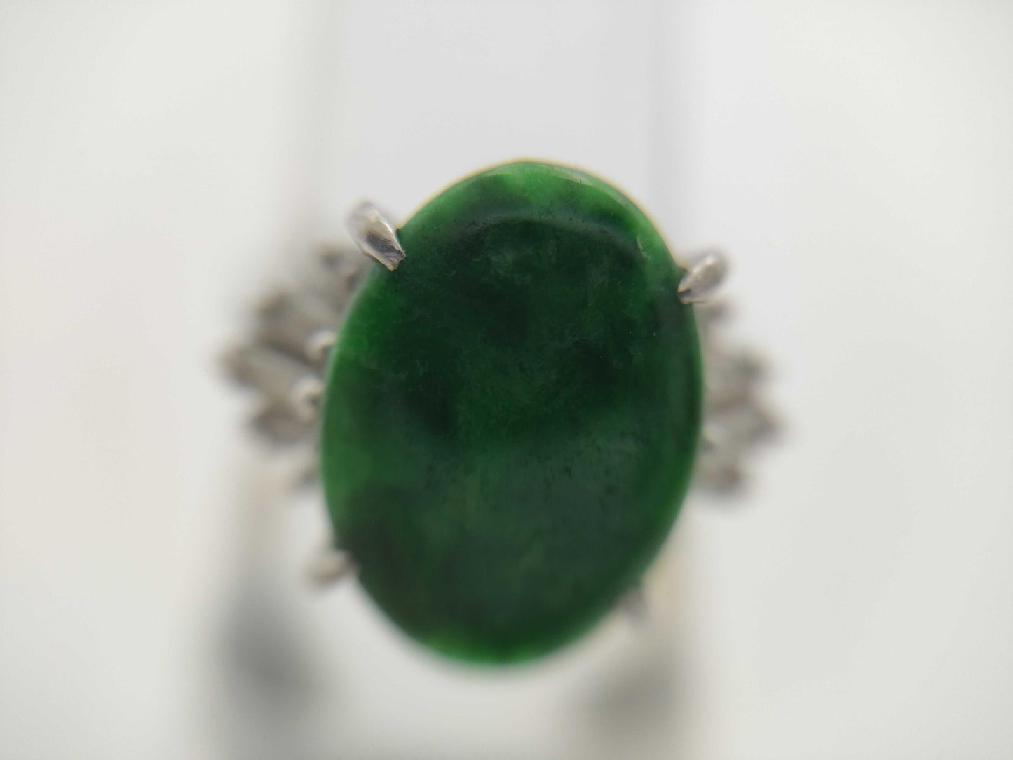Colored Stone 1.87ct D0.24ct PT900 4.8g Ring