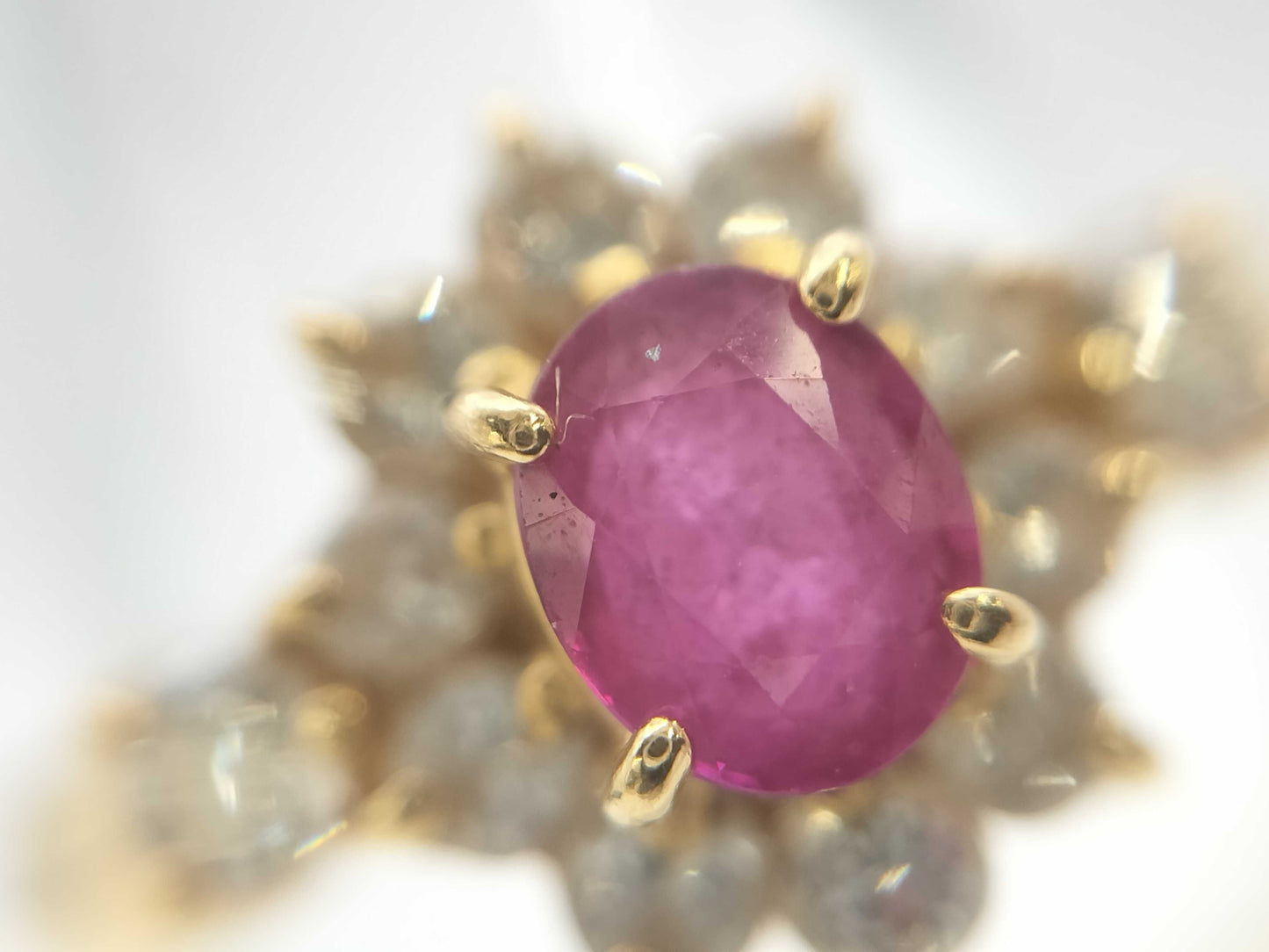 Ruby Diamond K18 3.5g Ring