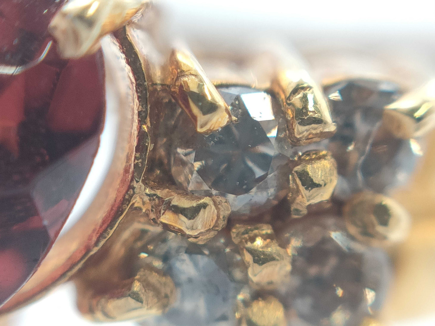 Garnet D0.16ct K18 2.7g Ring