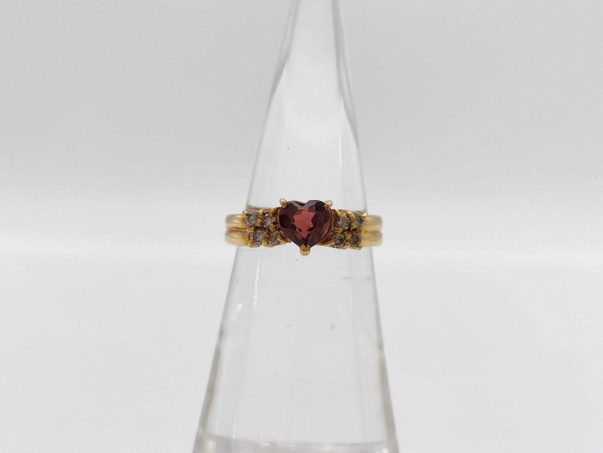 Garnet D0.16ct K18 2.7g Ring