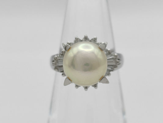 Pearl diameter approx. 9.2mm D0.45ct PT850 7.4g ring