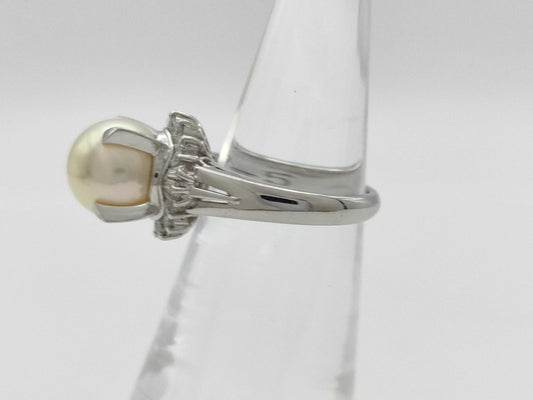 Pearl diameter approx. 9.2mm D0.45ct PT850 7.4g ring