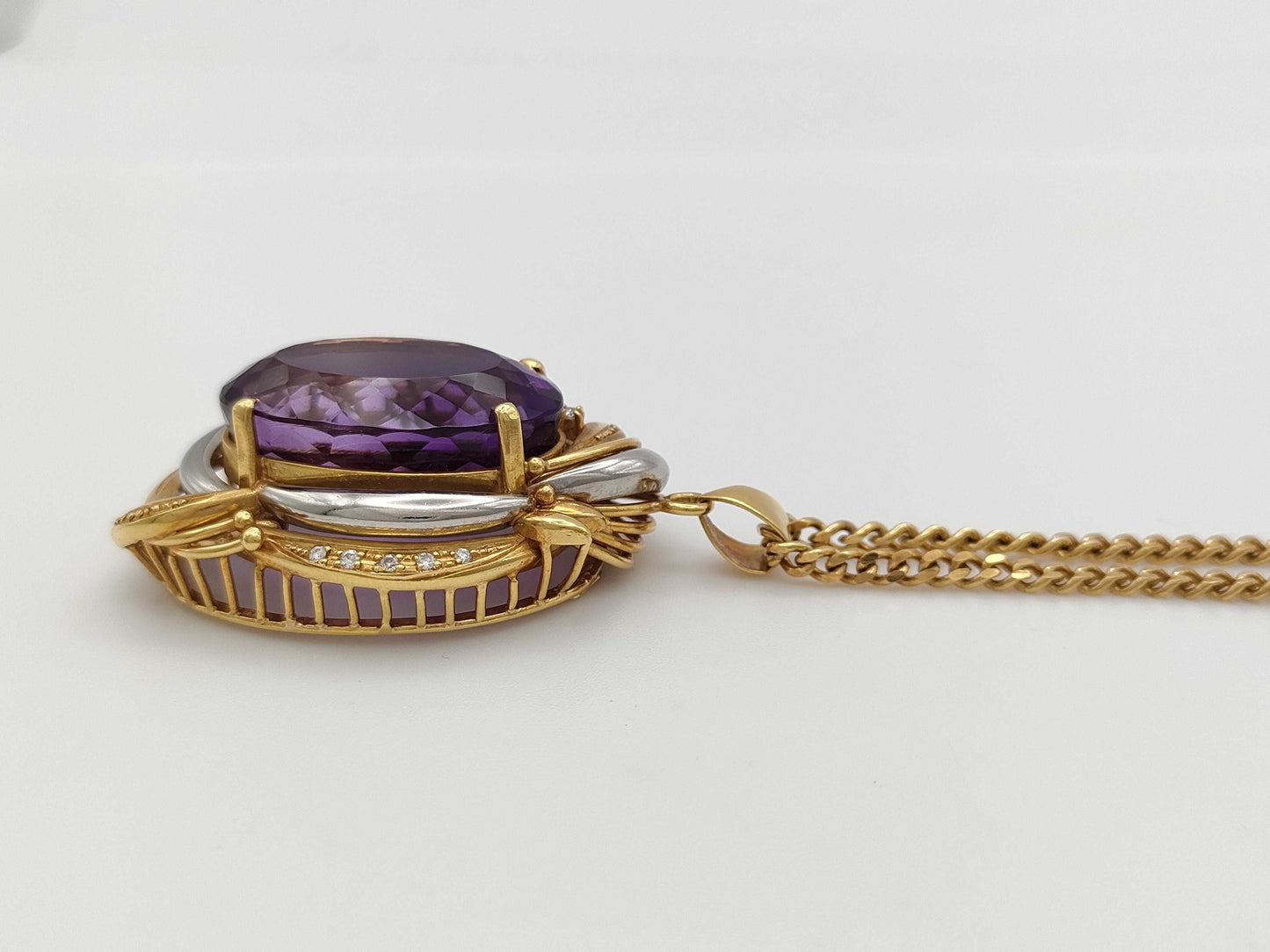 AM30.95ct D0.15ct K18/PT900 33.4g Necklace