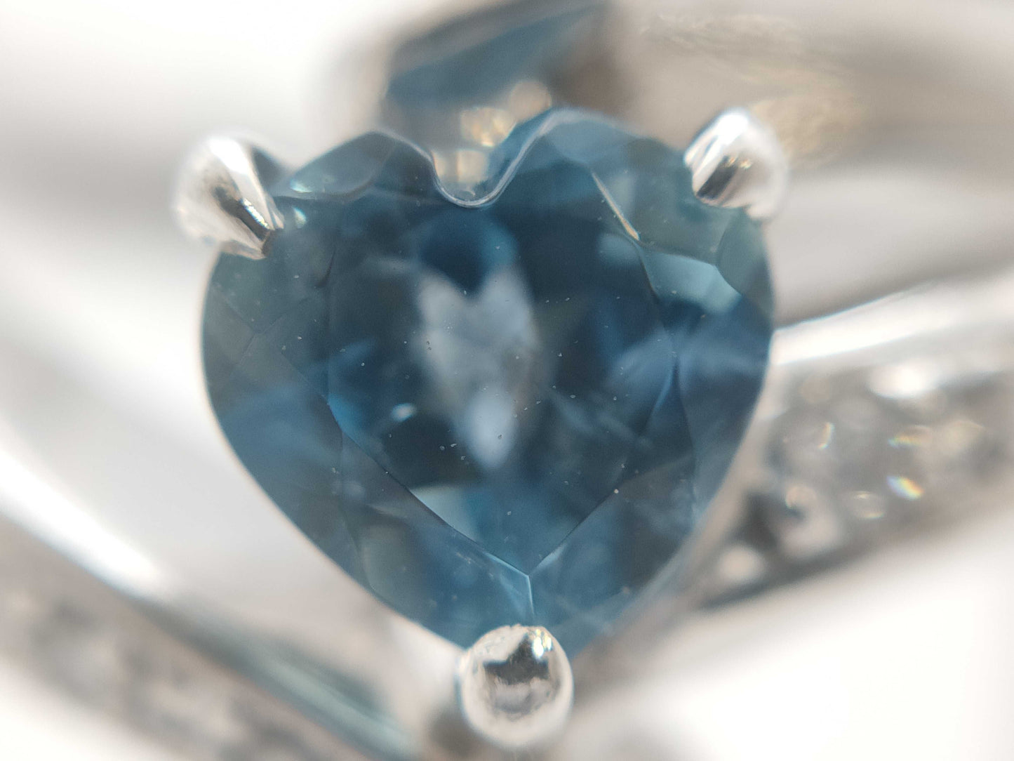 Colored Stone 0.40ct D0.06ct PT900 6.7g Ring