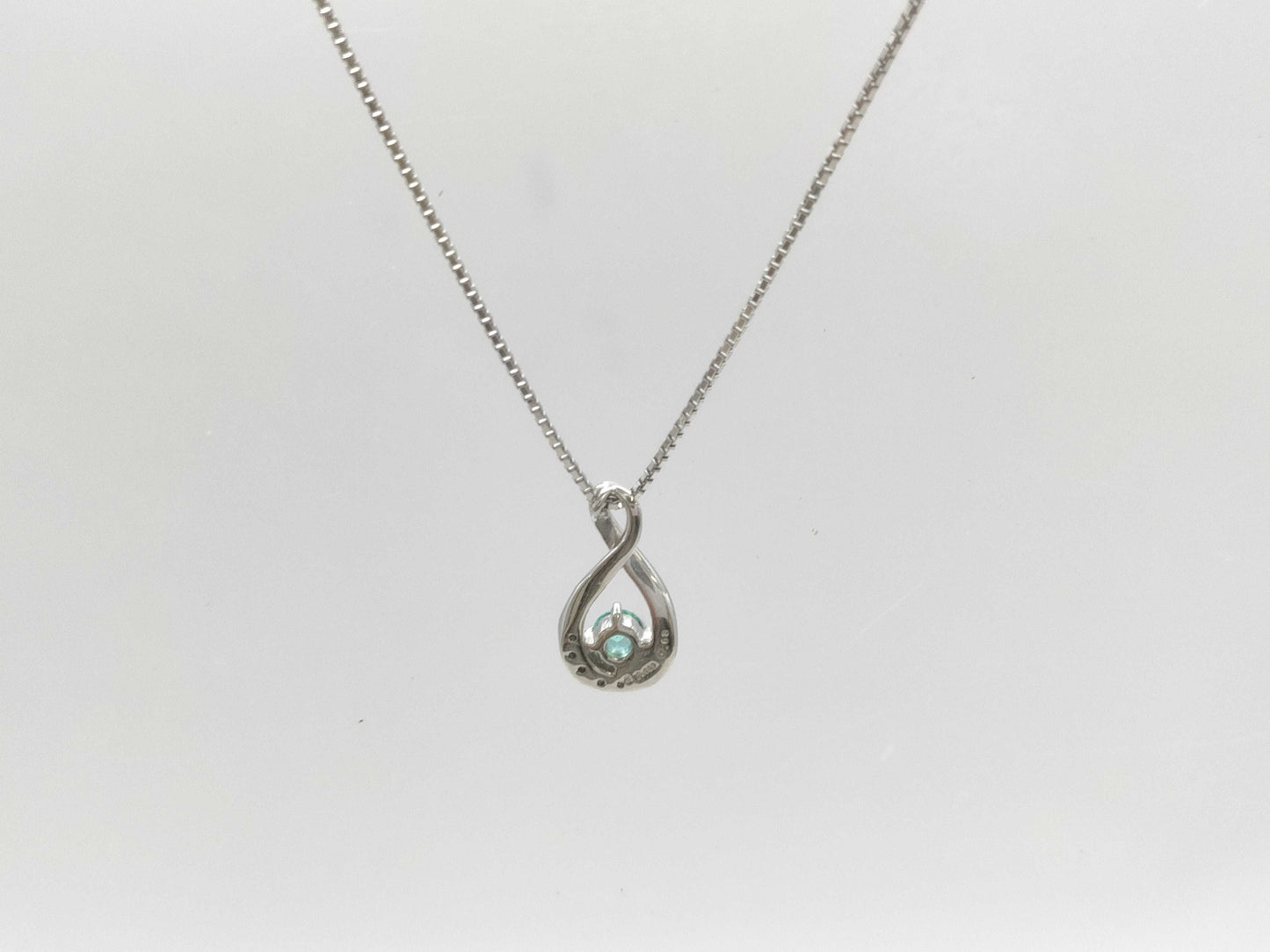Colored Stone D0.08ct PT900/PT850 3.3g Necklace