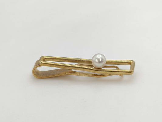MIKIMOTO Pearl Diameter Approx. 5.7mm K18 5.1g Tie Pin Cuffs