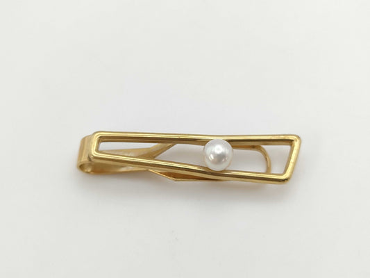 MIKIMOTO Pearl Diameter Approx. 5.7mm K18 5.1g Tie Pin Cuffs