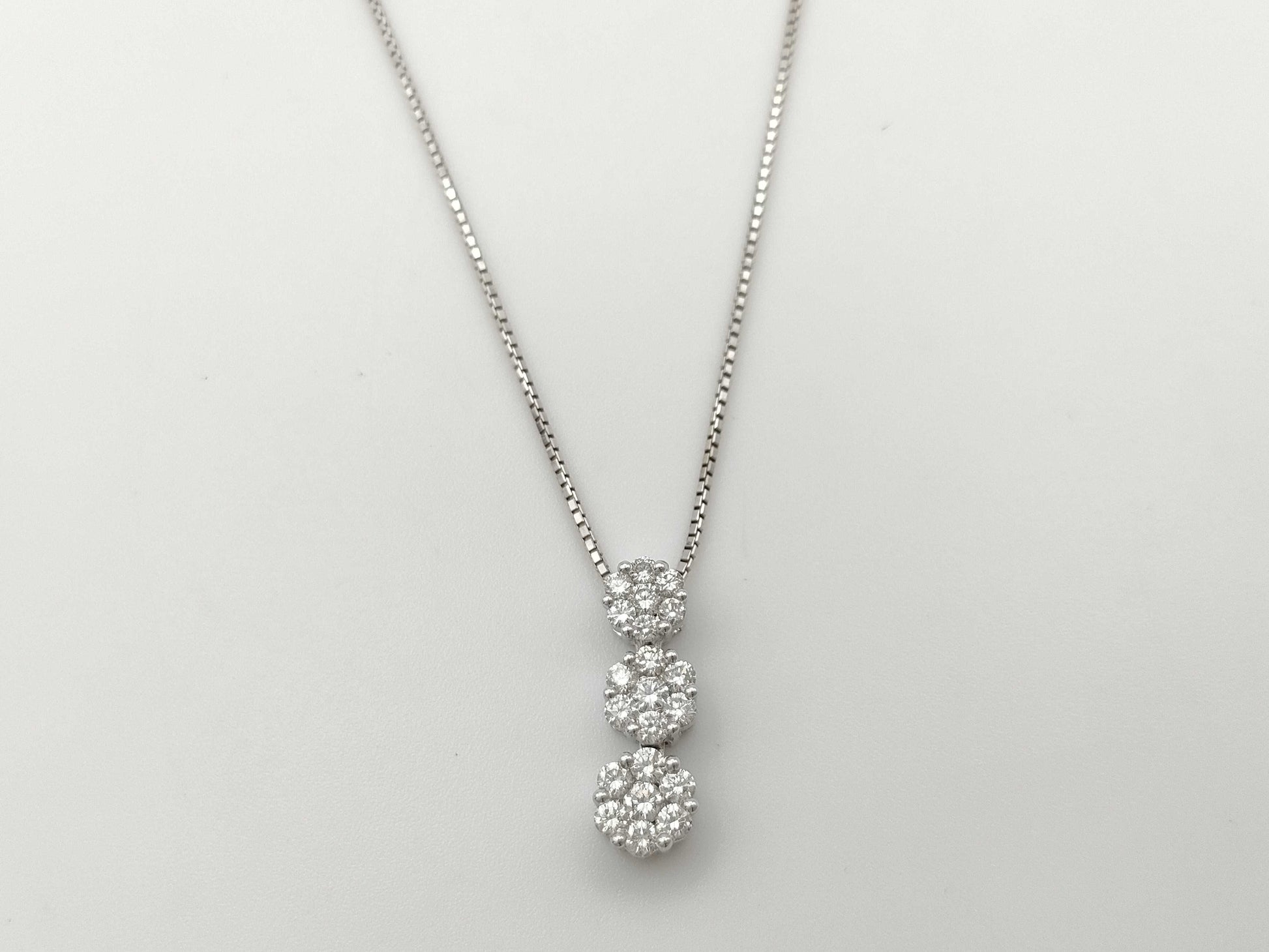 D1.00ct K18WG 6.2g Necklace