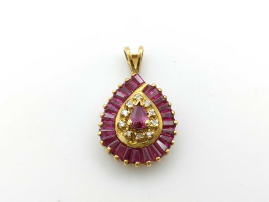 R1.25ct D0.05ct K18 2.5g Pendant Top